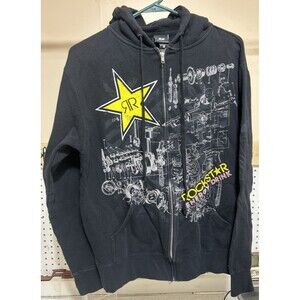 One Industries Rockstar Blueprint Full Zip Hoodie with Pockets Size Medium